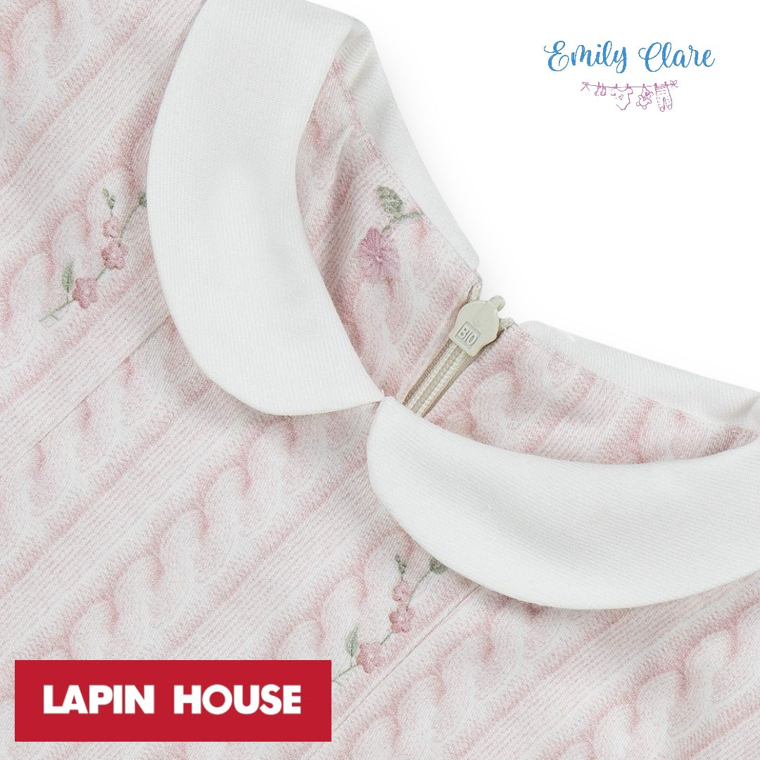 Girls Pink Cotton Embroidered Flower Dress By Lapin House