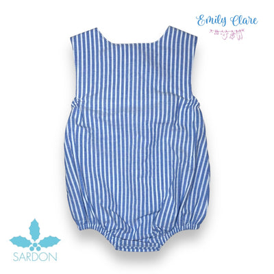 Blue & White Romper By Sardon