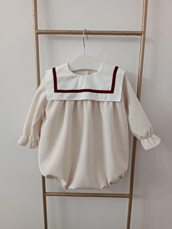 Boys Cream Romper by Puro Mimo