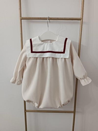 Boys Cream Romper by Puro Mimo