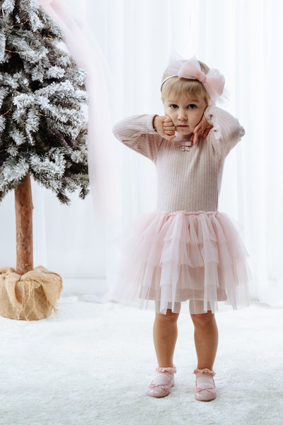 Girls Rose Pink Dress By Jamiks