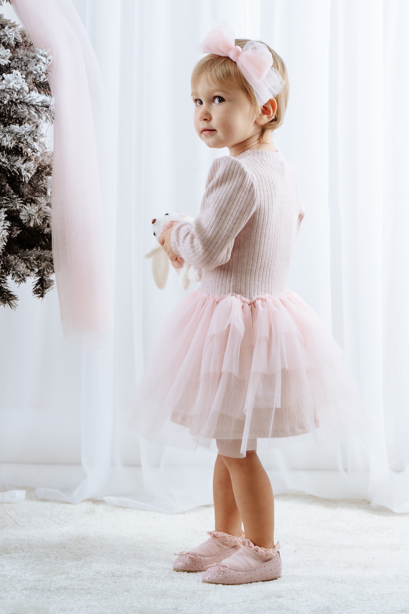Girls Rose Pink Dress By Jamiks