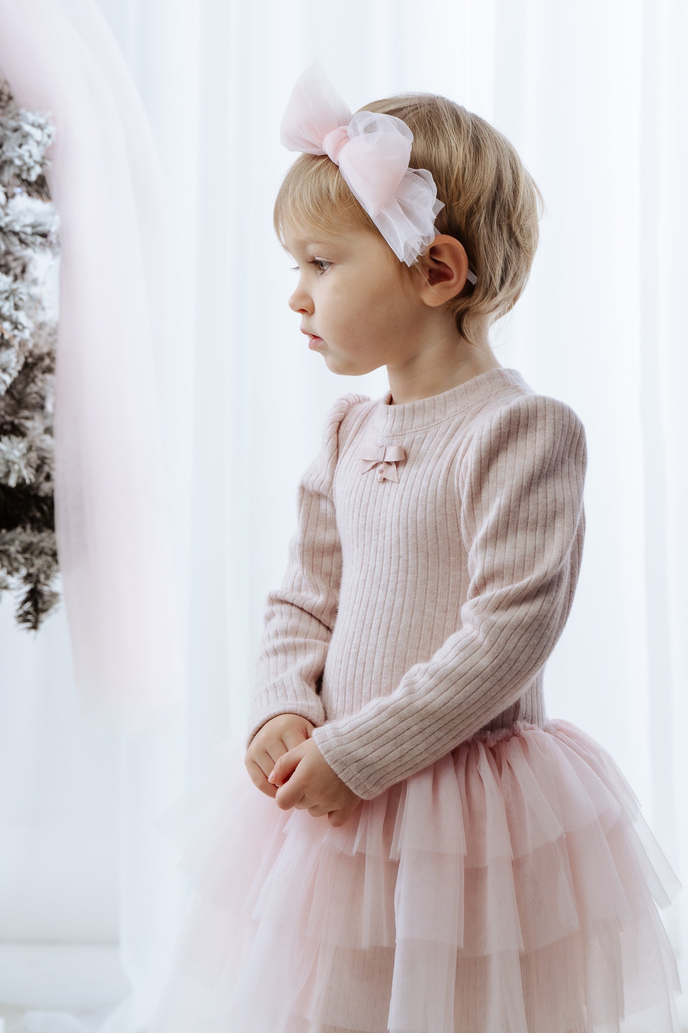 Girls Rose Pink Dress By Jamiks