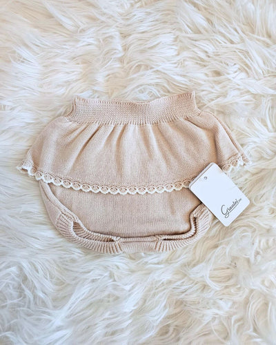 Baby Knitted Jumper and Bloomer Set By Granlei