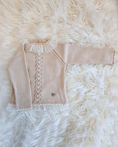 Baby Knitted Jumper and Bloomer Set By Granlei