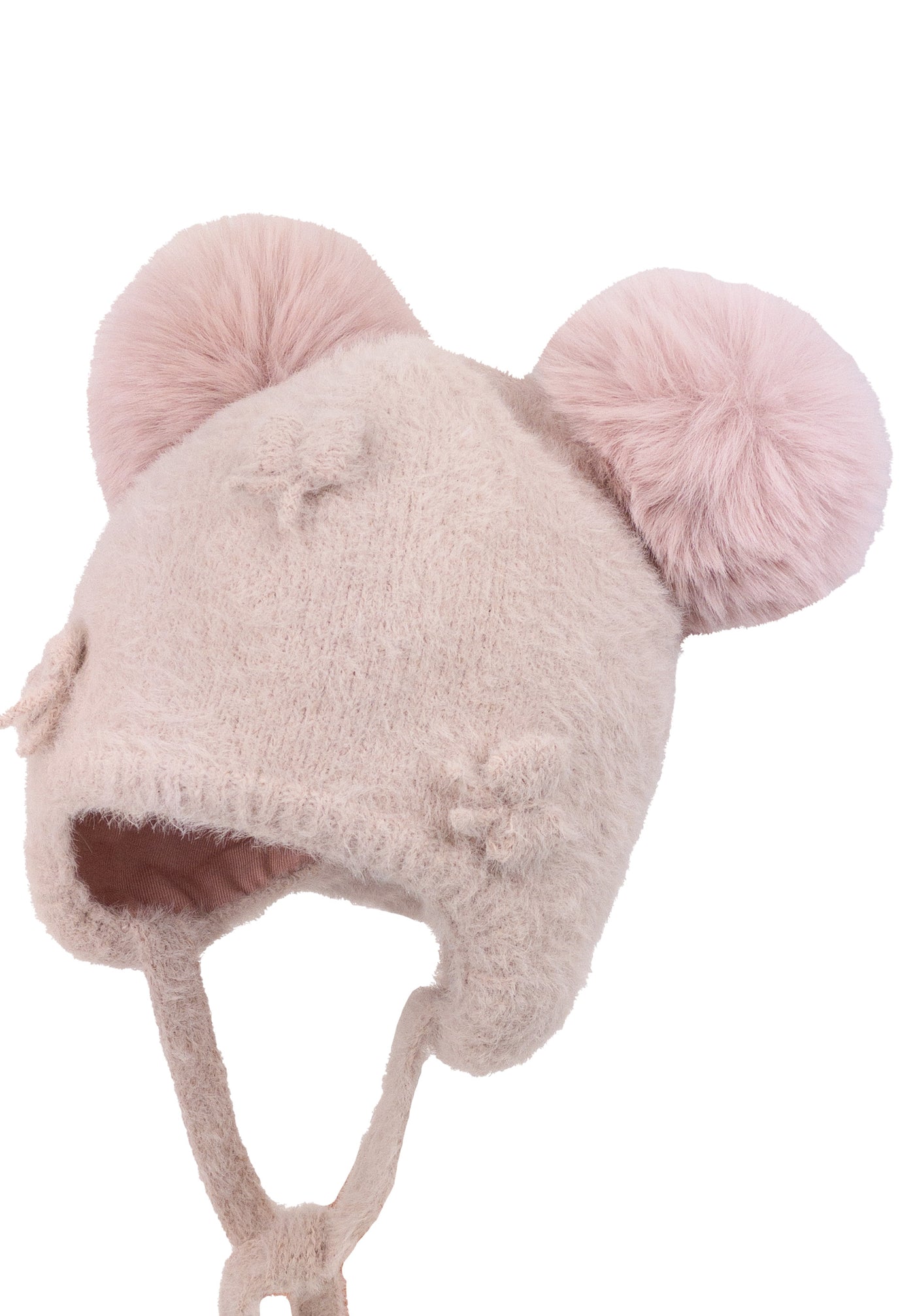 Girls New Born Pink Pom Pom Hat By Jamiks
