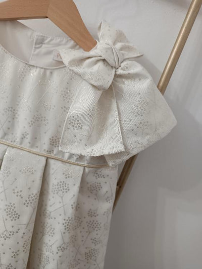 Girls Ivory & Gold Dress by Puro Mimo
