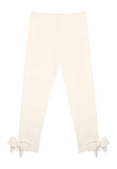 Girls Cream Two Piece Leggings & Top Set By Jamiks