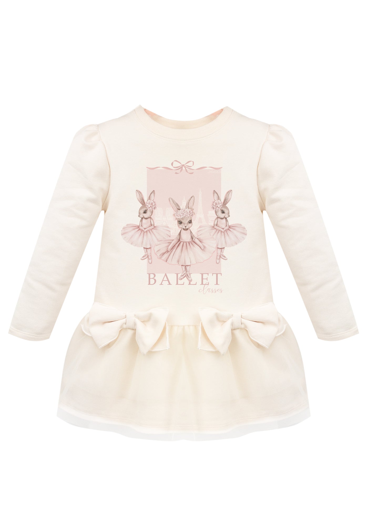 Girls Cream Two Piece Leggings & Top Set By Jamiks