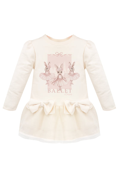 Girls Cream Two Piece Leggings & Top Set By Jamiks