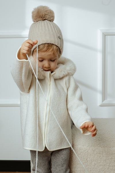 Unisex Cream Outdoor Coat By Jamiks