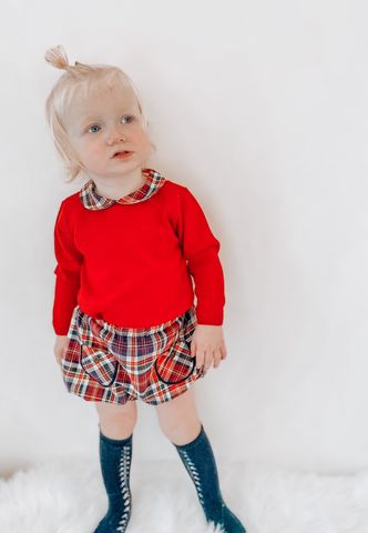 Boys Red Shorts Set by Granlei