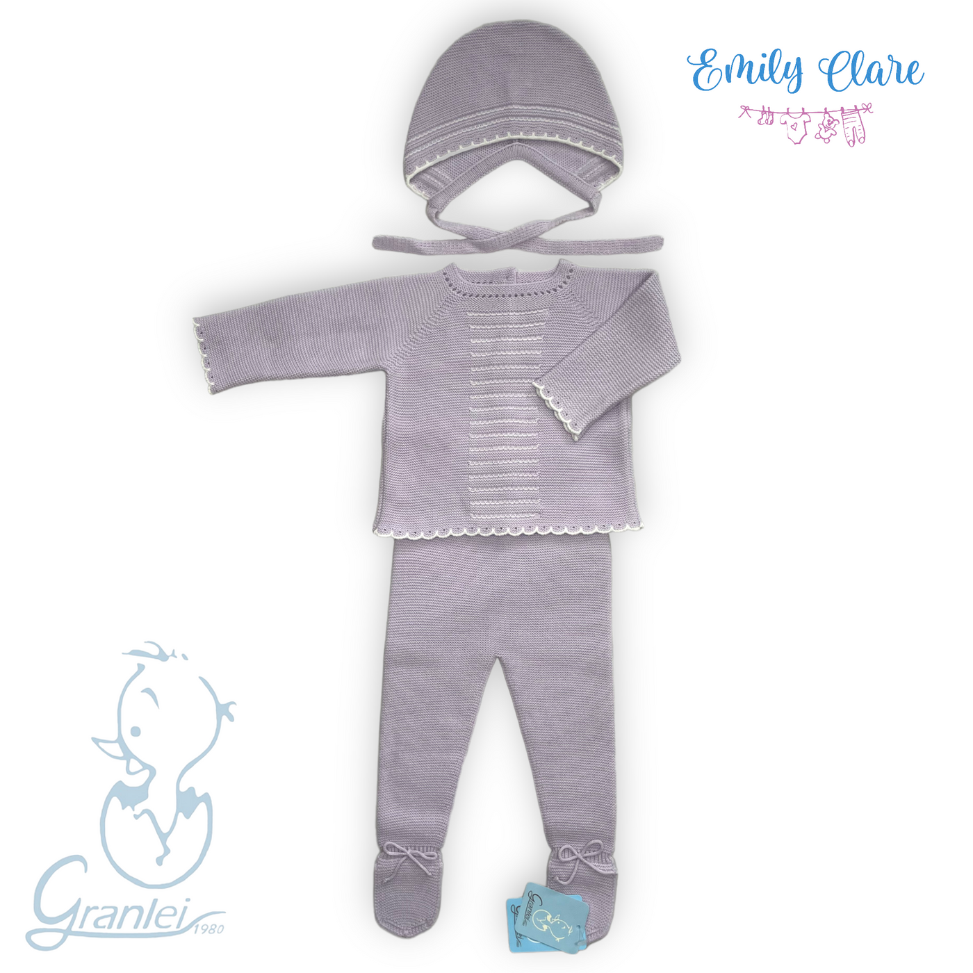 Girls Lilac Babygrow by Granlei