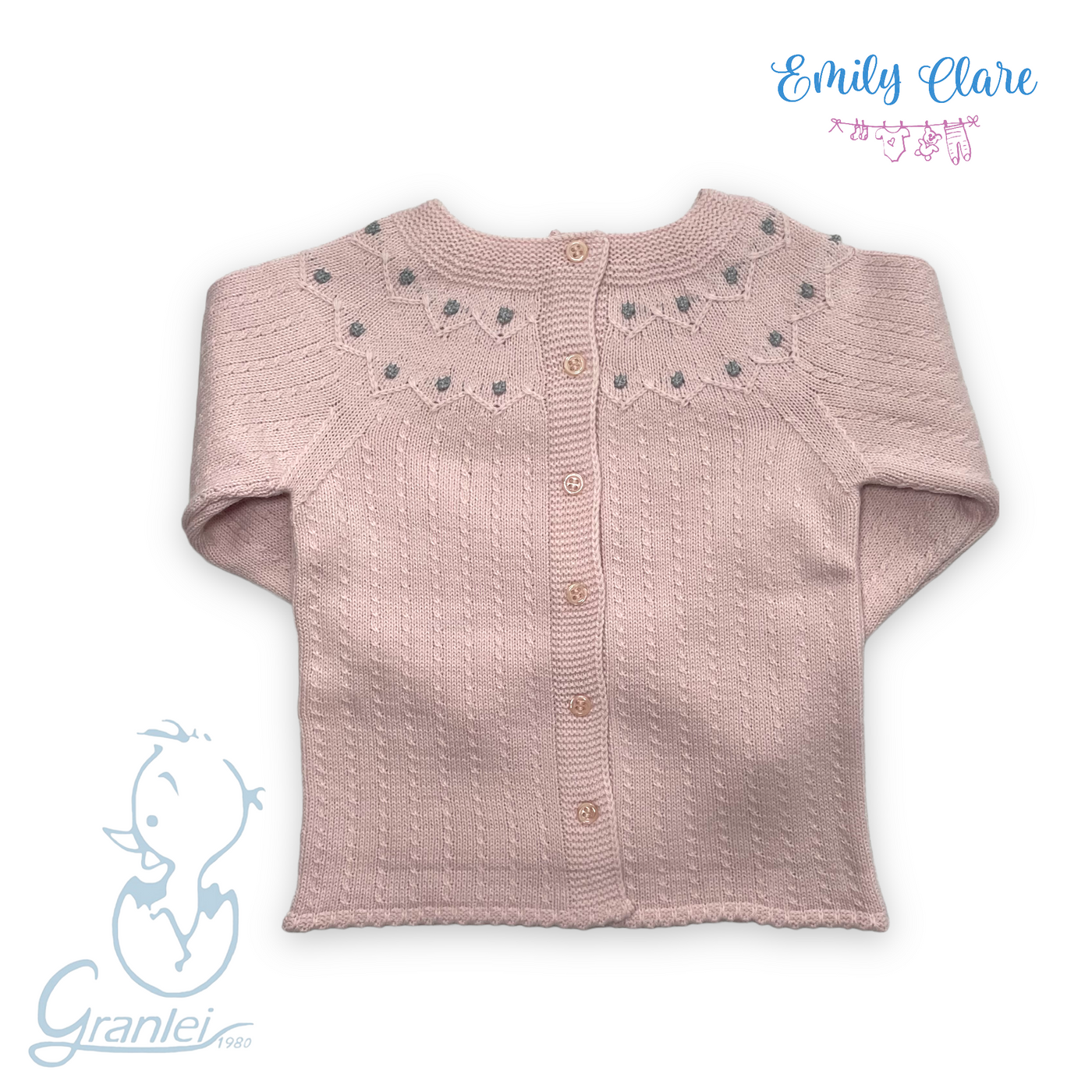 Girls Pink Knitted Two Piece by Granlei