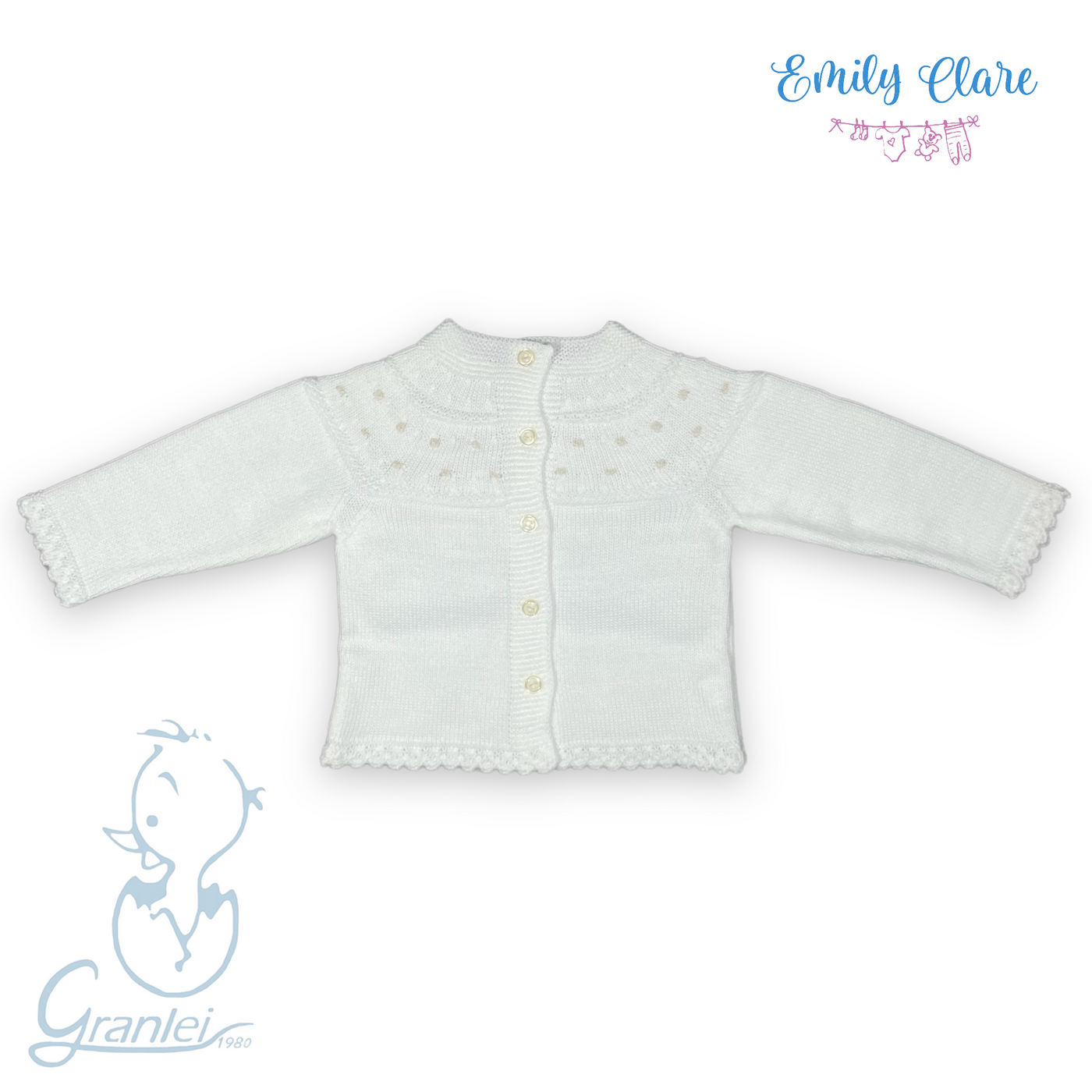 Baby Ivory Three-Piece Babygrow Set by Granlei