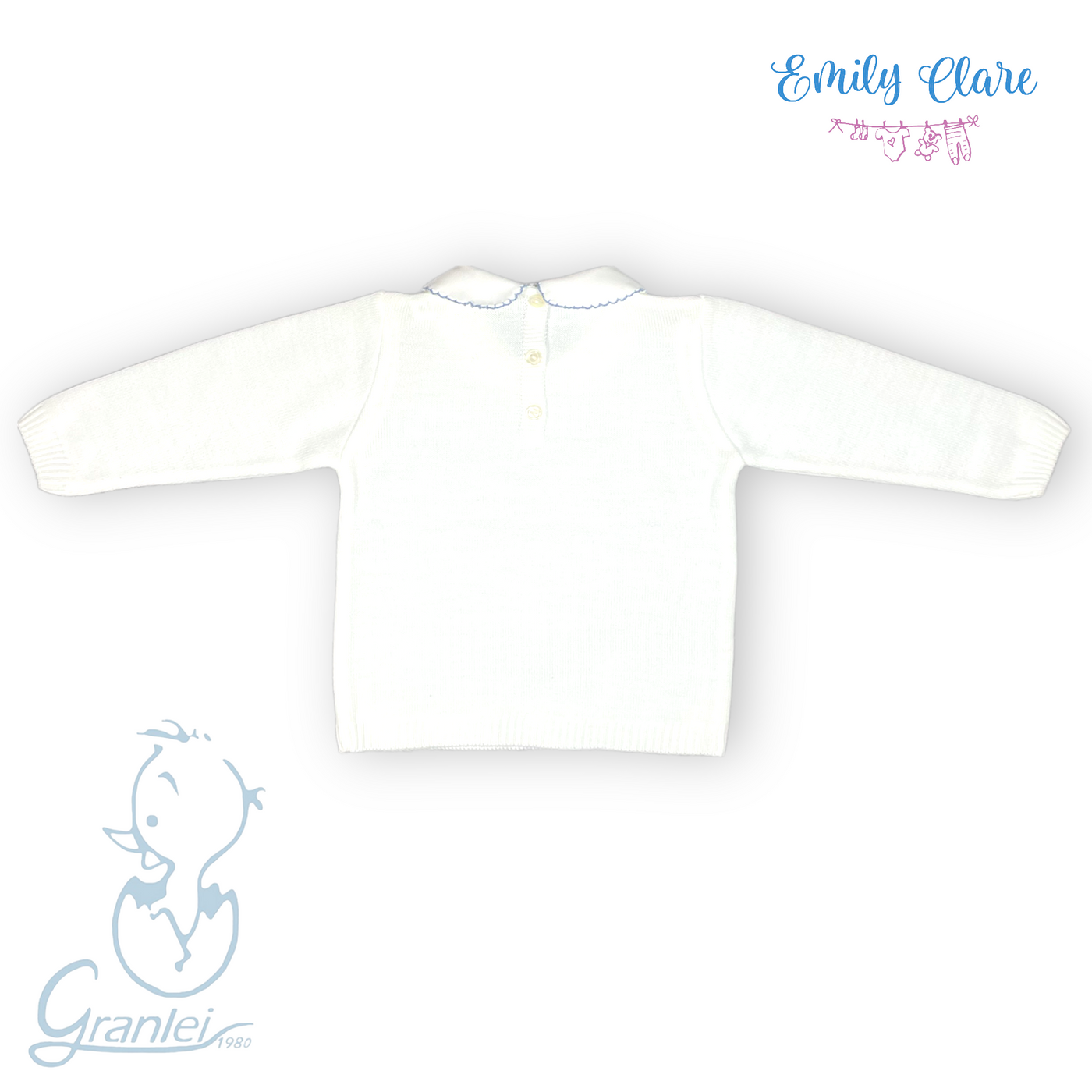 Boys Blue Hedgehog Shortie & Ivory Jumper by Granlei