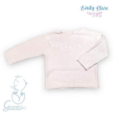 Girls Pink Two-Piece Babygrow by Granlei