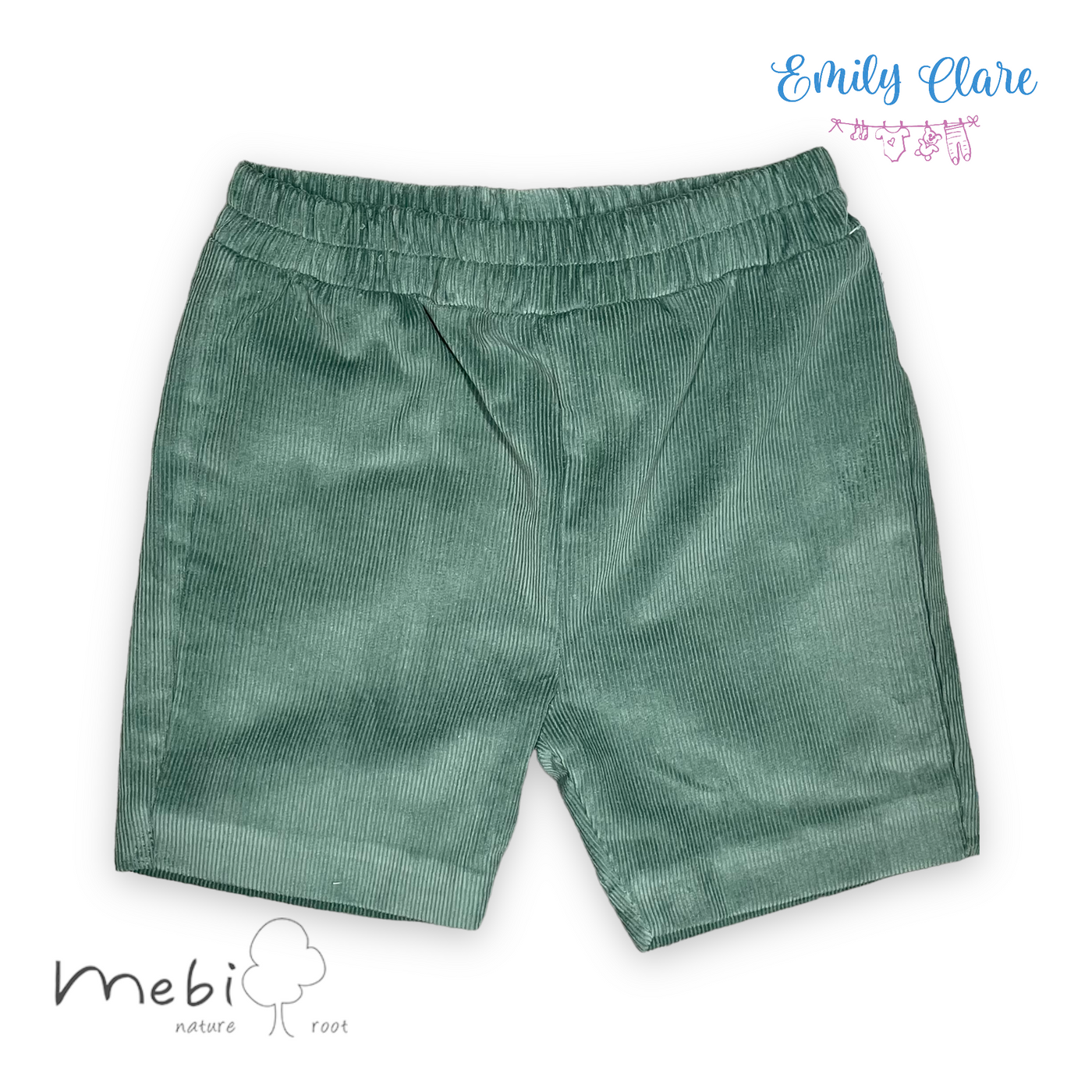 Boys Brown and Green Three-Piece Shorts Set by Mebi