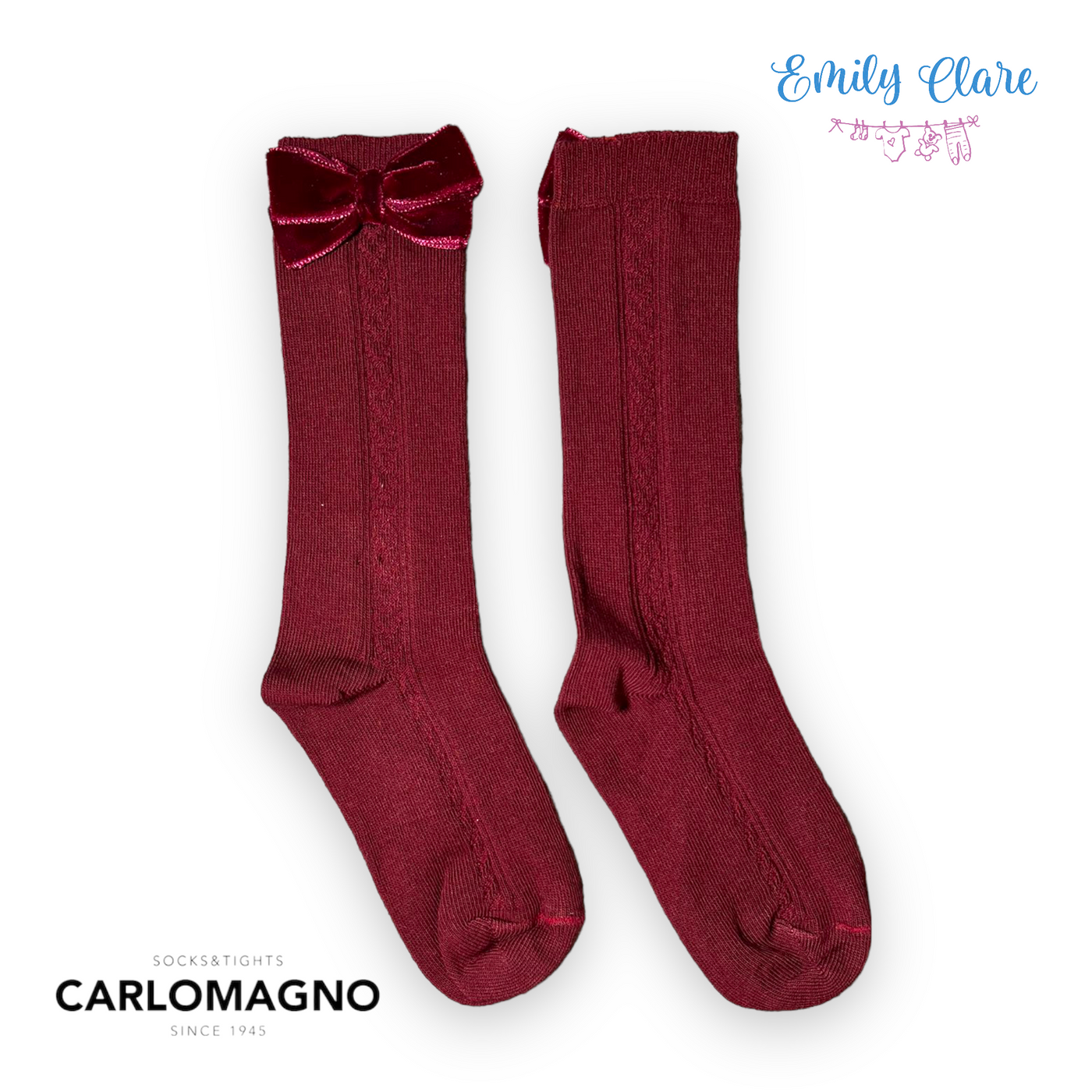 Carlomagno Socks with Velvet Bow