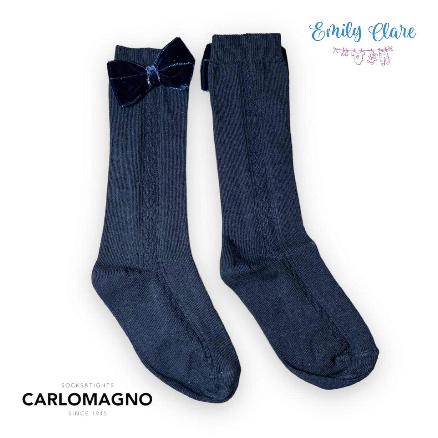 Carlomagno Socks with Velvet Bow