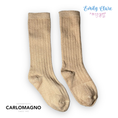 Unisex Ribbed Knee High Socks by Carlomagno