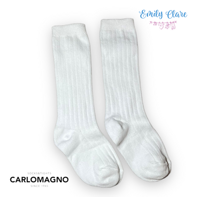 Unisex Ribbed Knee High Socks by Carlomagno