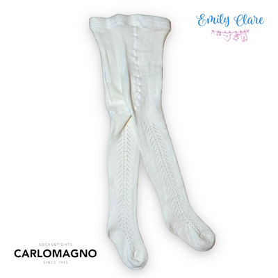 Carlomagno Knitted Openwork Pattern tights