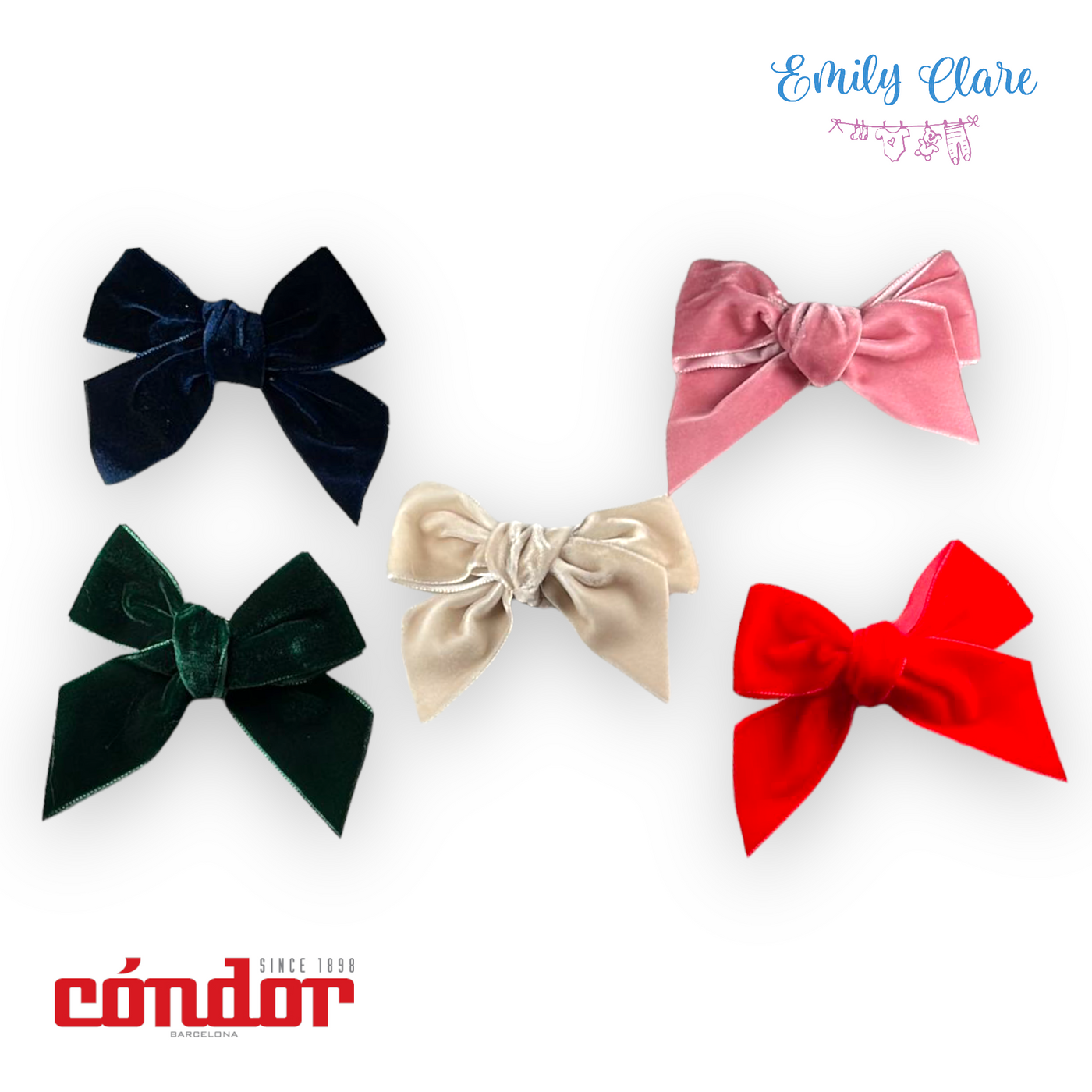 Velvet Bow Clip by Condor