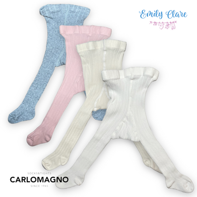 Carlomagno Newborn Ribbed Knitted Tights