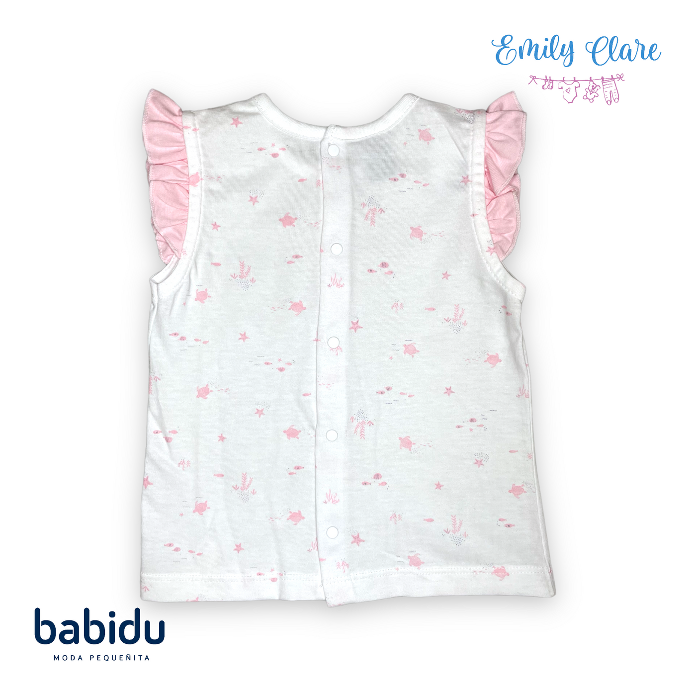 Girls Turtle Print Cotton Shortie Set by Babidu