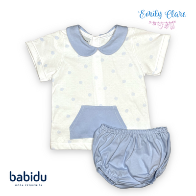 Boys Strawberry Print Cotton Shortie Set by Babidu