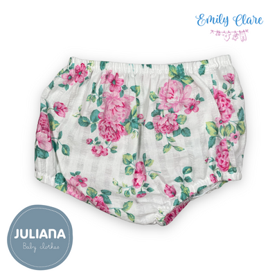 White & Pink Strawberry Print Jam Pants Set by Juliana