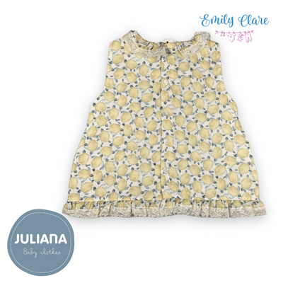 Girls Turtle Print Top & Jam Pants Set in Yellow by Juliana