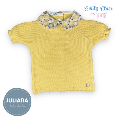 Unisex Turtle Knitted Top & Jam Pants Set in Yellow by Juliana