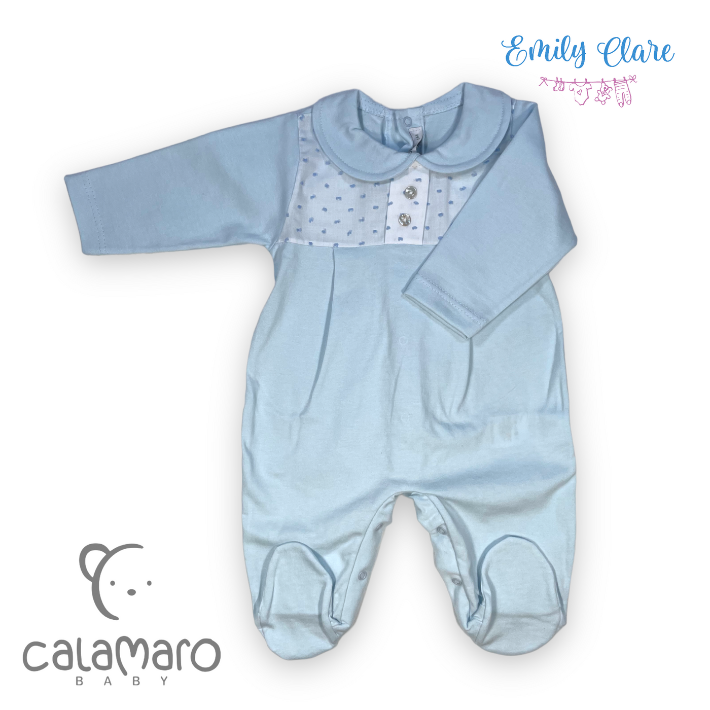 Boys Blue Babygrow By Calamaro