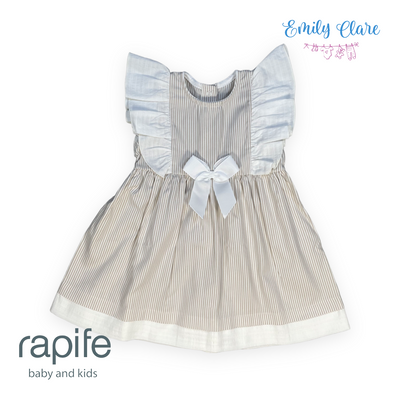 Girls Camel Striped Dress By Rapife