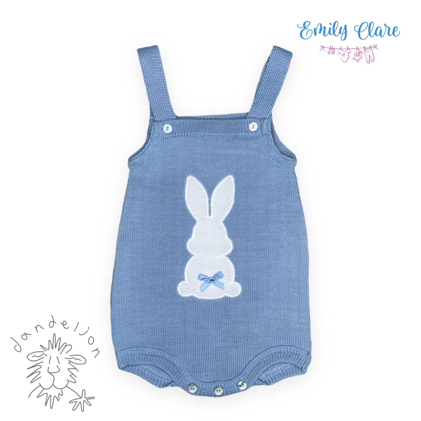 Blue Bunny Romper By Dandelion