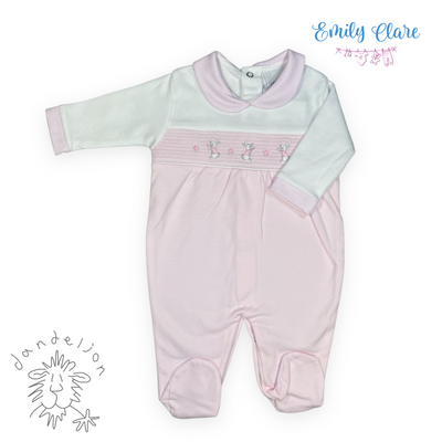 Girls Bunny & Star Babygrow By Dandelion