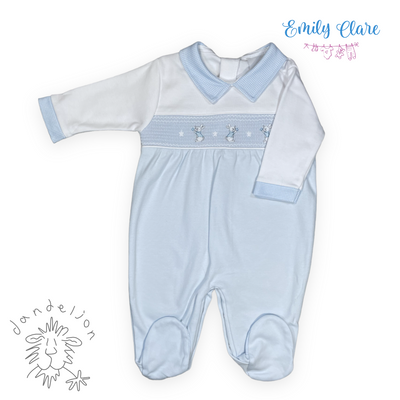 Boys Bunny & Star Babygrow By Dandelion