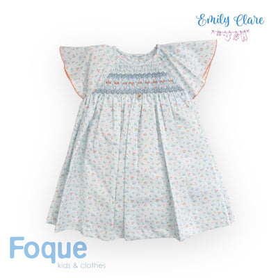 Girls Blue Bird Dress By Foque