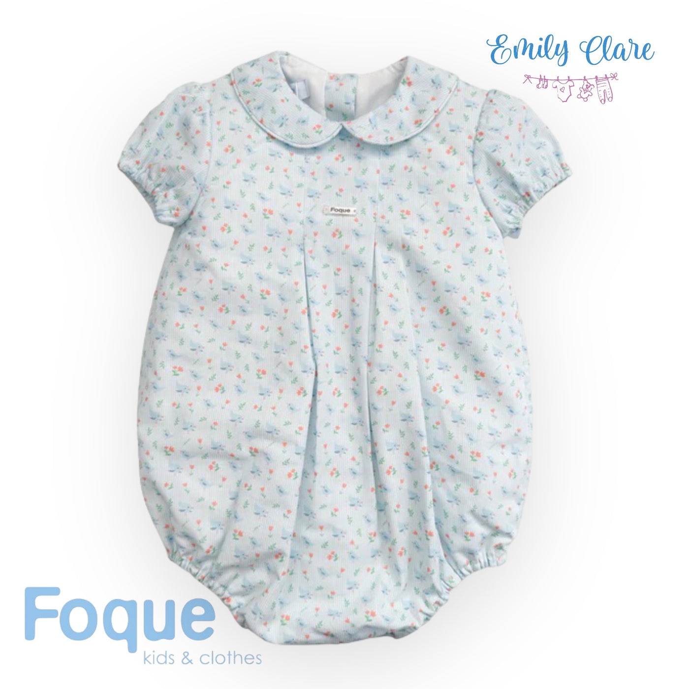 Unisex Blue Bird Romper By Foque