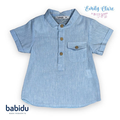 Boys Blue Cotton Shirt & Shorts By Babidu