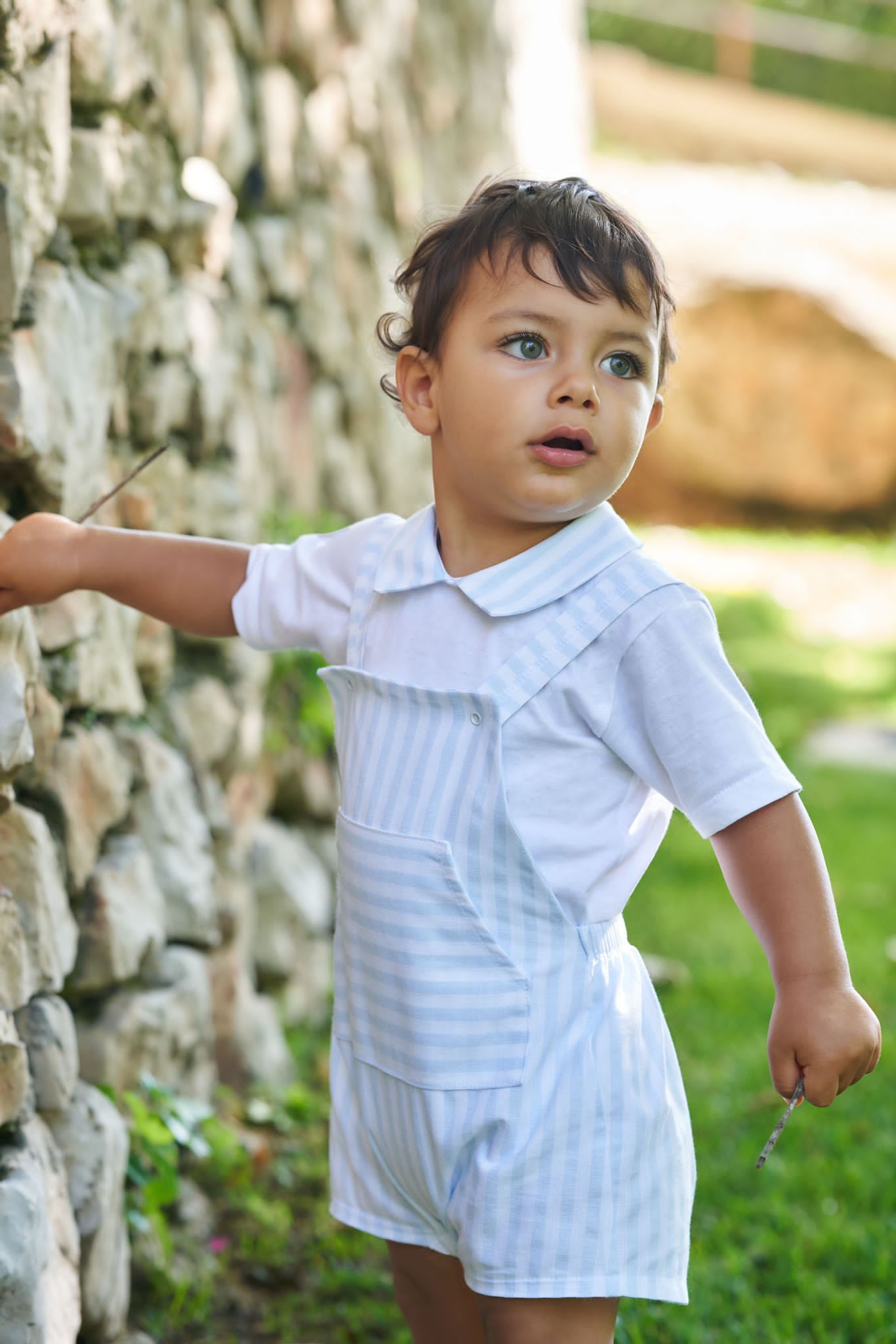 Boys Blue Dungaree & Bodysuit By Rapife