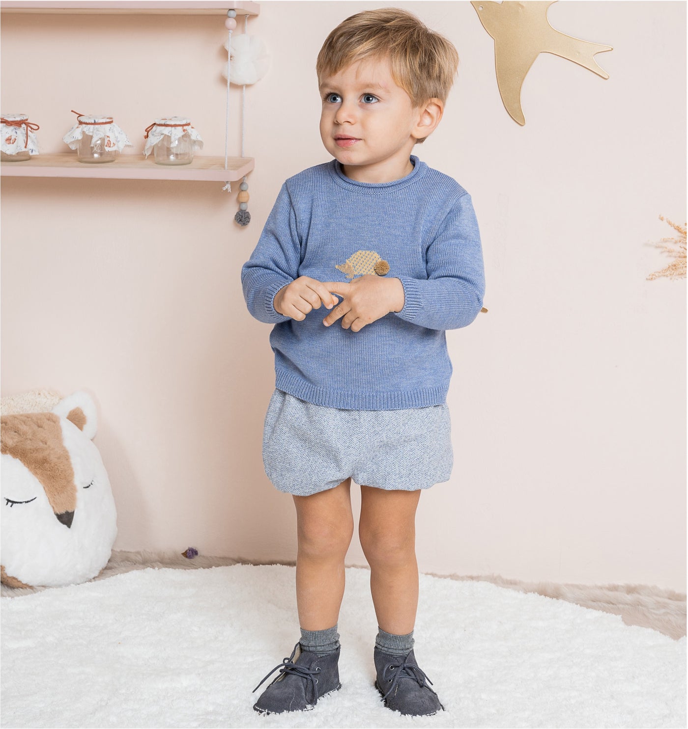 Boys Hedgehog Two Peice Set by Granlei