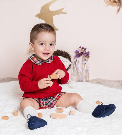 Boys Red Shorts Set by Granlei